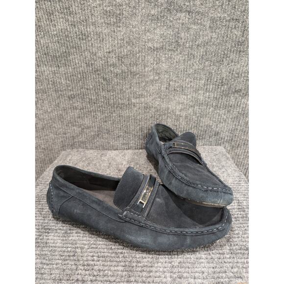 Calvin Klein Keeran Navy Suede Slip On Dress Shoe Summer Loafers Shoes Size 12